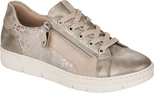 Remonte Shoes Grey Giraffe Print Lace Up