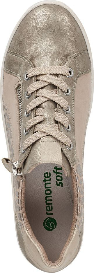 Remonte Shoes Grey Giraffe Print Lace Up