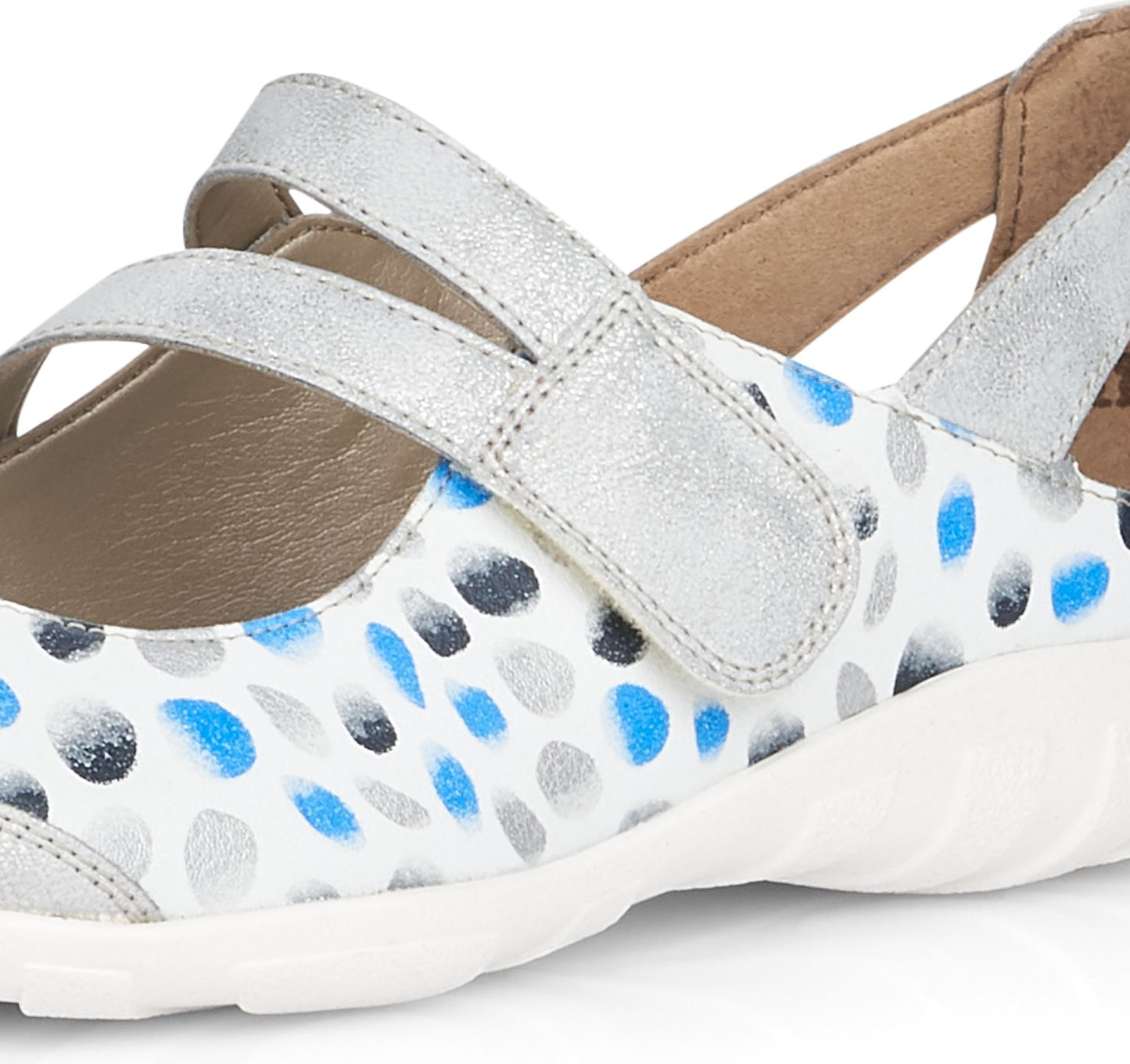 Remonte Shoes White Maryjane With Polka Dots