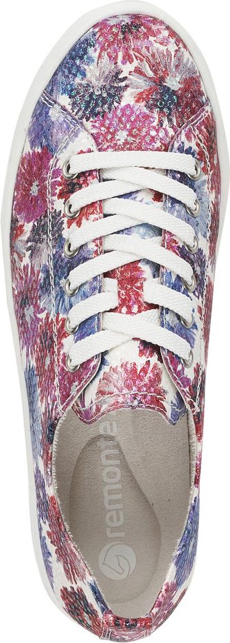 Remonte Shoes White Multi Flower Lace Up