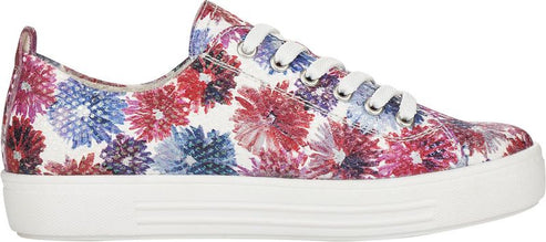 Remonte Shoes White Multi Flower Lace Up