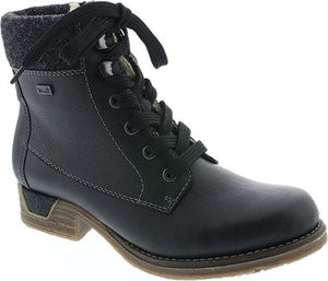 Rieker Boots 79602-00 - Black Lace Up Boot