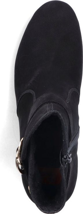 Rieker Boots Black Fur Lined W Heel