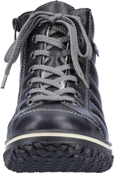 Rieker Boots Black Lace Up Ankle Boot