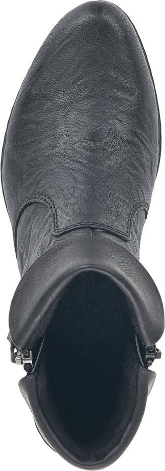 Rieker Boots Black Side Zip Boot