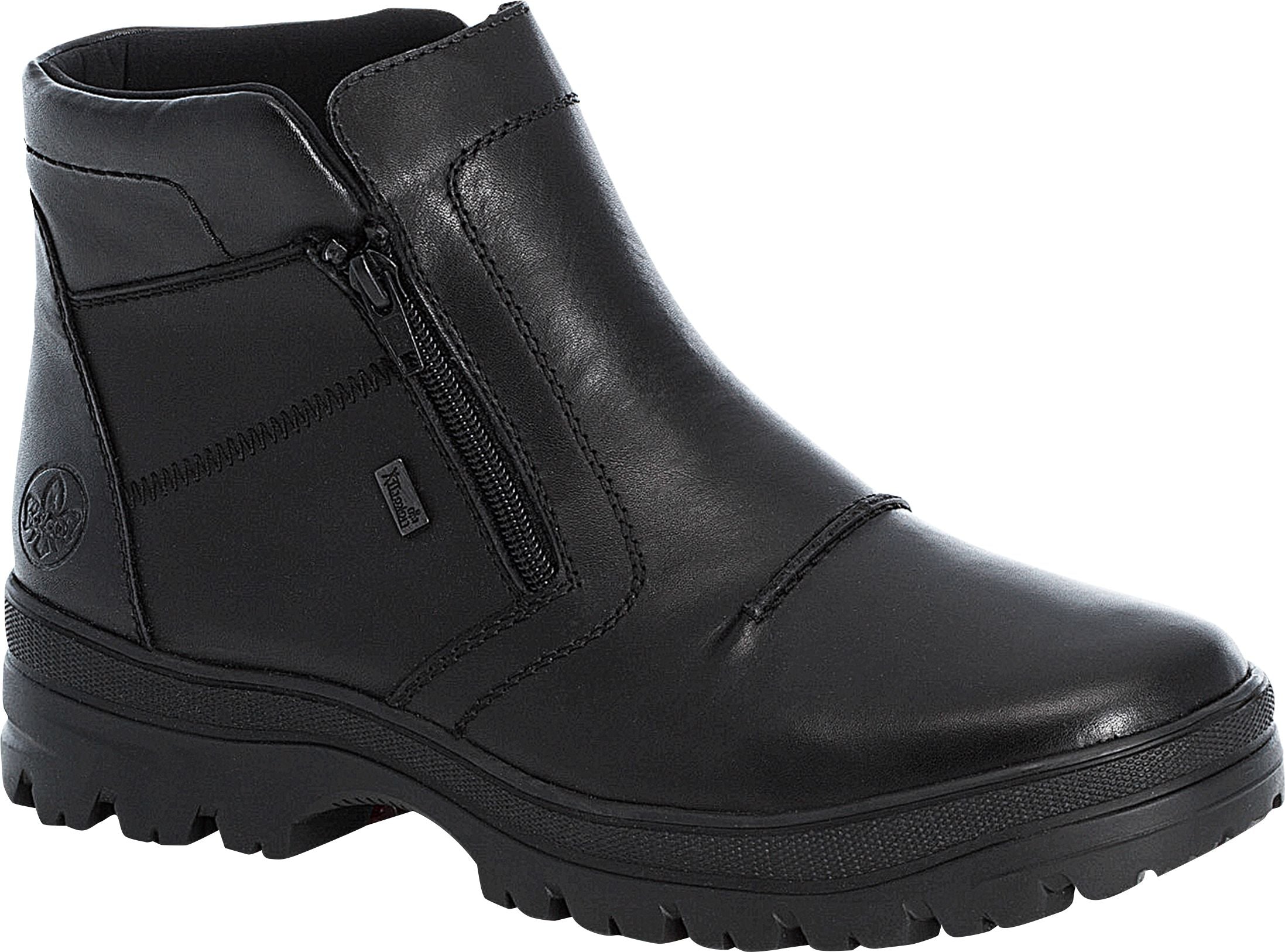 Black Side Zip Warm Lined Boot
