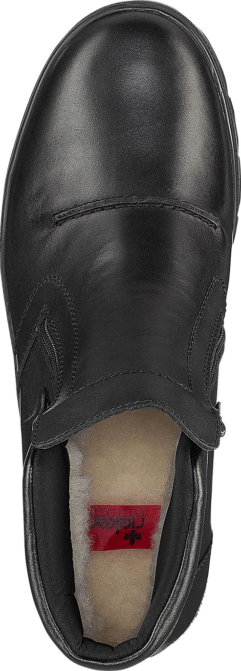 Rieker Boots Black Side Zip Warm Lined Boot