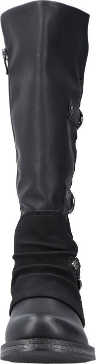 Rieker Boots Black Tall Side Zip Boot