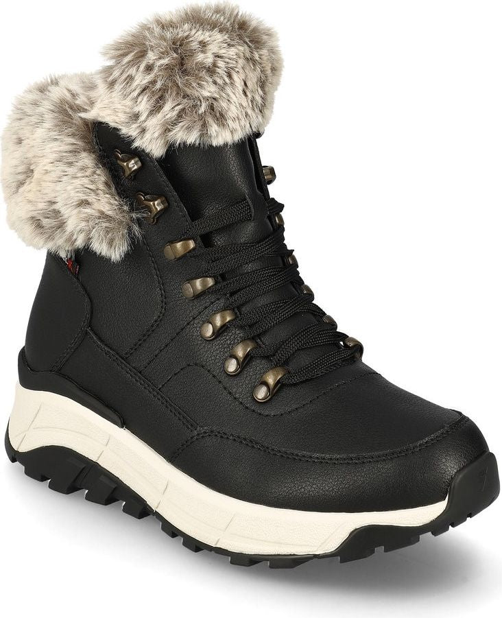 Rieker Boots Black Wool Lined Boot
