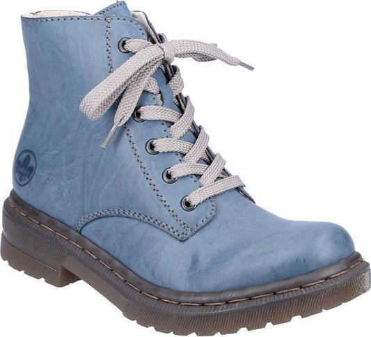 Rieker Boots Blue Lace Up Boot
