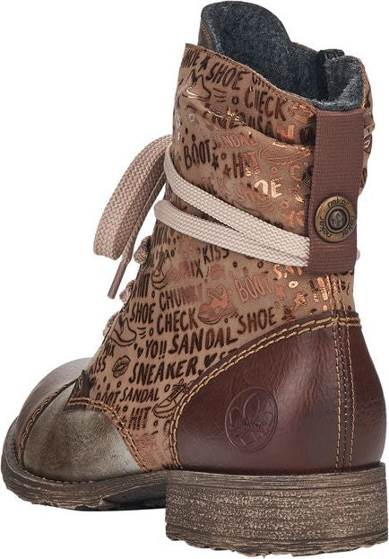 Rieker Boots Brown Lace Up Boot