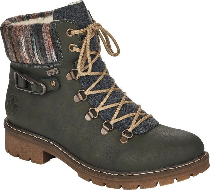 Forest Green Lace Up Boot