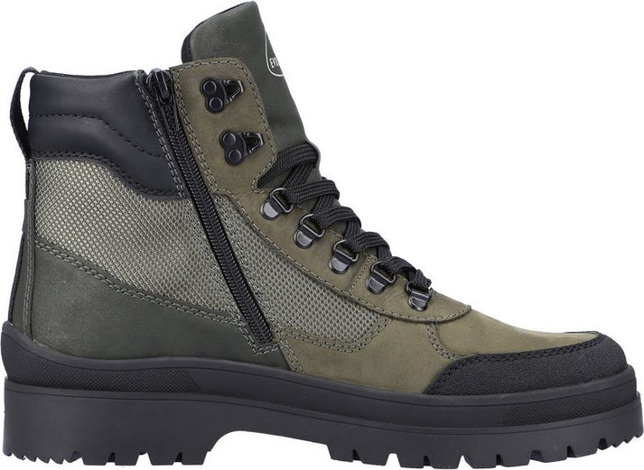 Rieker Boots Green Lace Up Winter Boot
