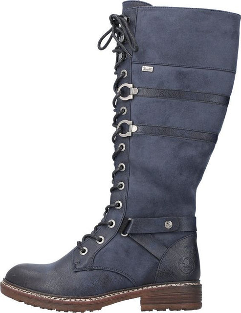 Rieker Boots Navy Tall Lace Up Boot