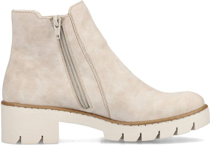 Rieker Boots Off White Fur Lined