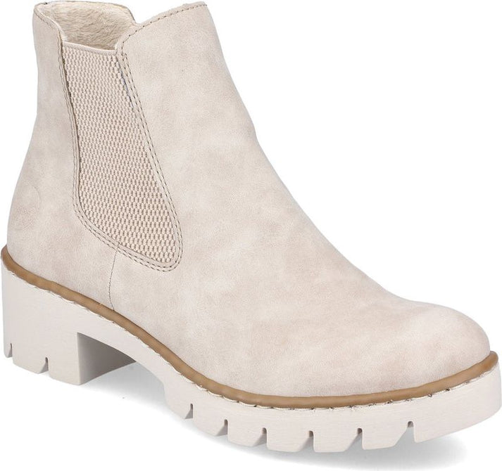 Rieker Boots Off White Fur Lined