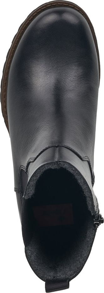 Rieker Boots Tall Black Gore Boot W/ Inside Zip