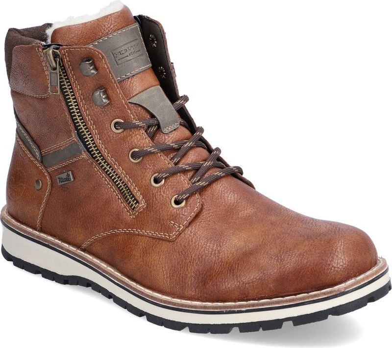Warm Lined Lace Up Boot Toffee