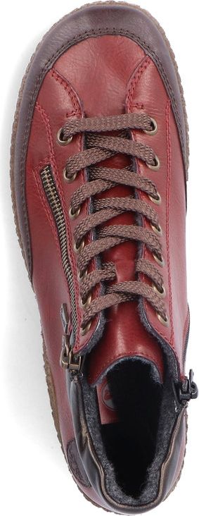 Rieker Boots Wine Lace Up Ankle Boot