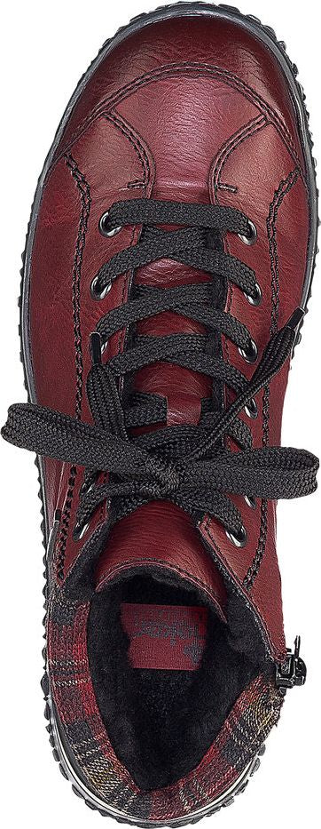 Rieker Boots Wine Lace Up Boot