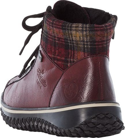 Rieker Boots Wine Lace Up Boot