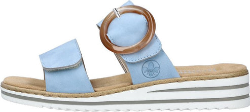 Rieker Sandals Blue 2 Strap With Buckle