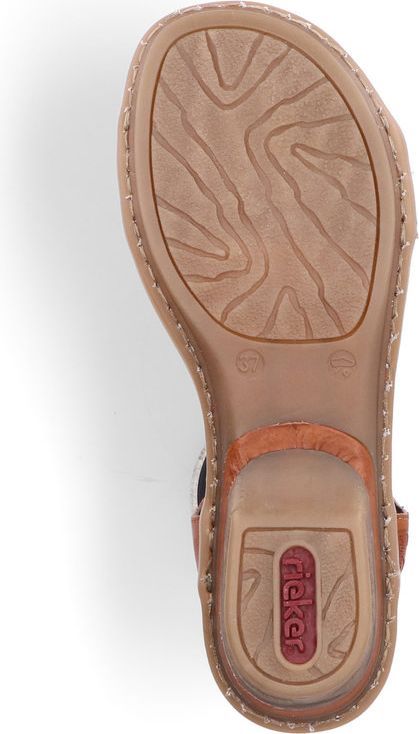 Sand-colored shoe sole with a brown pattern