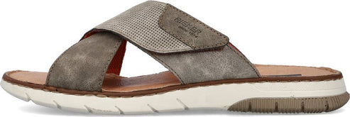 Rieker Sandals Grey Cross Strap Sandal