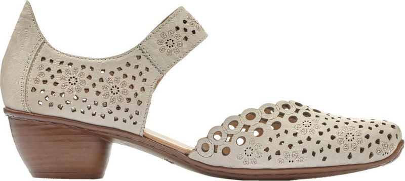 Rieker Sandals Grey With Velcro Strap