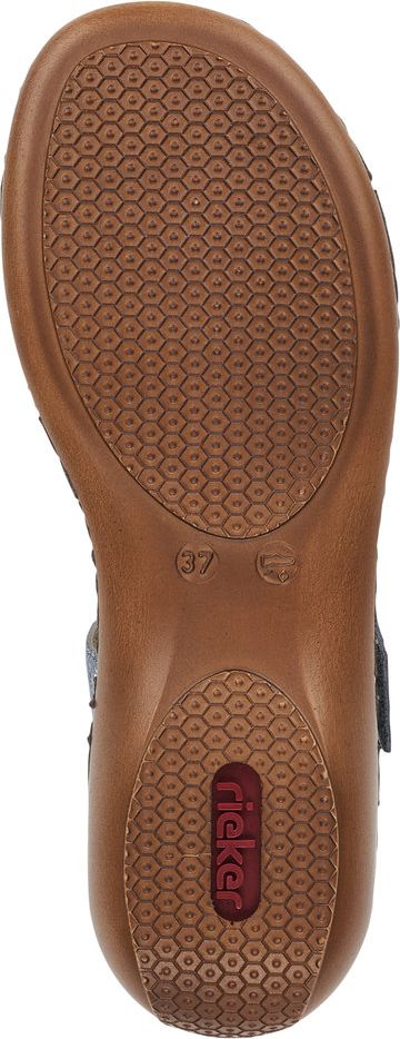 Brown shoe sole with a patterned surface and the size "37" marked on it.