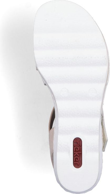 Rieker Sandals Multi Wedge 3 Strap Velcro
