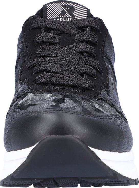 Rieker Shoes Black Floral Sneaker