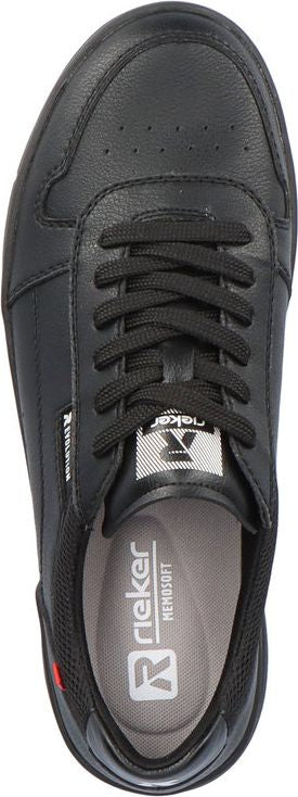 Rieker Shoes Black Lace Up Sneaker