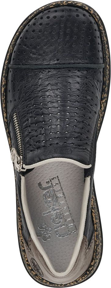 Rieker Shoes Black Perforated Side Zip
