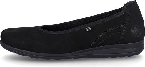 Rieker Shoes Black Slip On Shoe