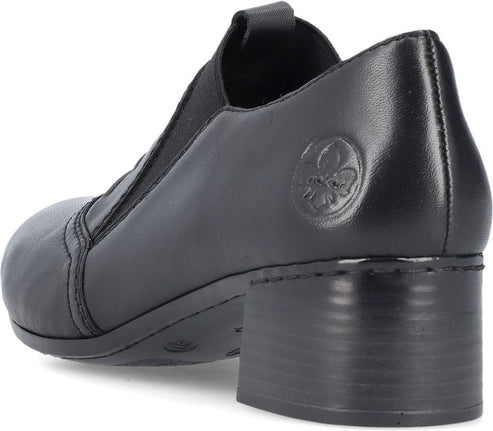 Rieker Shoes Black Slip On W Heel