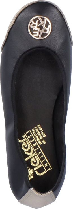 Rieker Décolleté Donna Pelle Nera - Sling Slipper Con Dettagli LED - Stivaletti 41780 - Foto 3