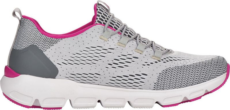 Rieker Shoes Grey/pink Mesh Lace Up
