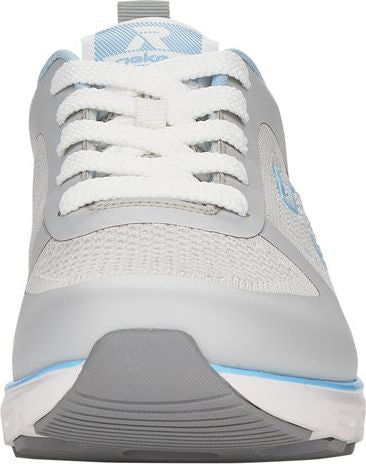 Rieker Shoes Off White/light Blue Accent Lace Up