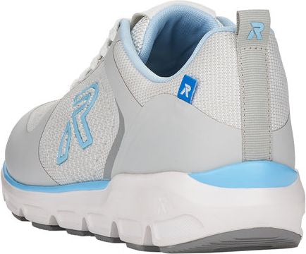 Rieker Shoes Off White/light Blue Accent Lace Up