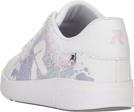 Rieker Shoes White/pastel Pattern Lace Up