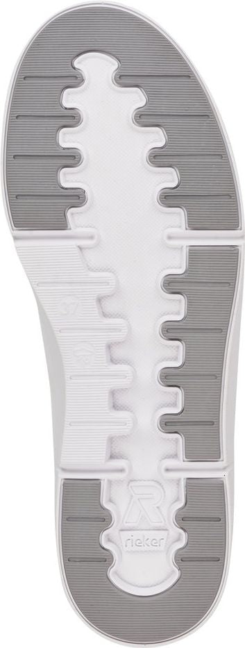 Bottom of shoe showing gray textured sole on white.