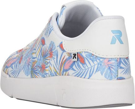 Rieker Shoes White/tropical Print Lace Up