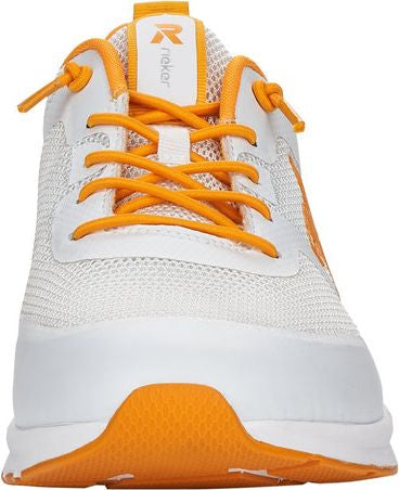 Rieker Shoes White/yellow Accent Lace Up