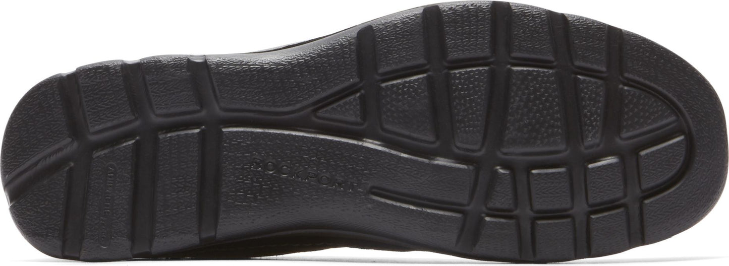 Black shoe sole with a rectangular tread pattern.