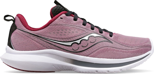 Mauve running shoe with white sole.