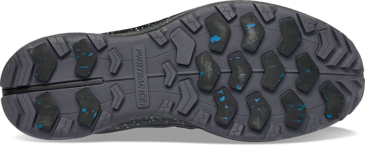 Shoe outsole with deep treads.