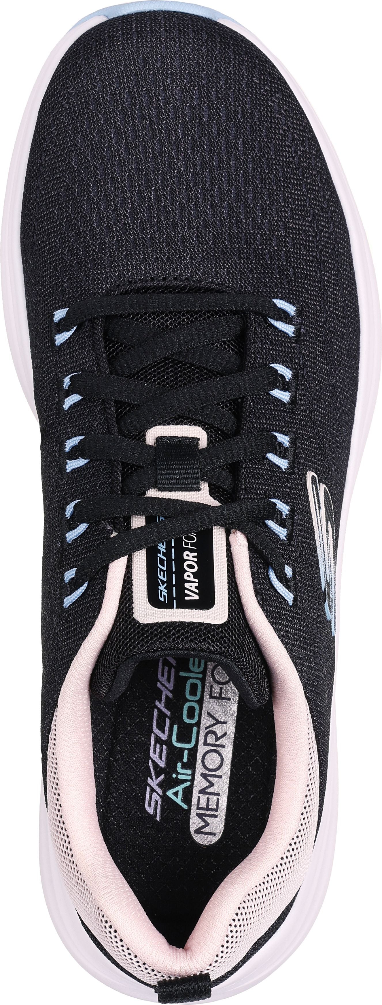 skechers air cooled memory foam black and white