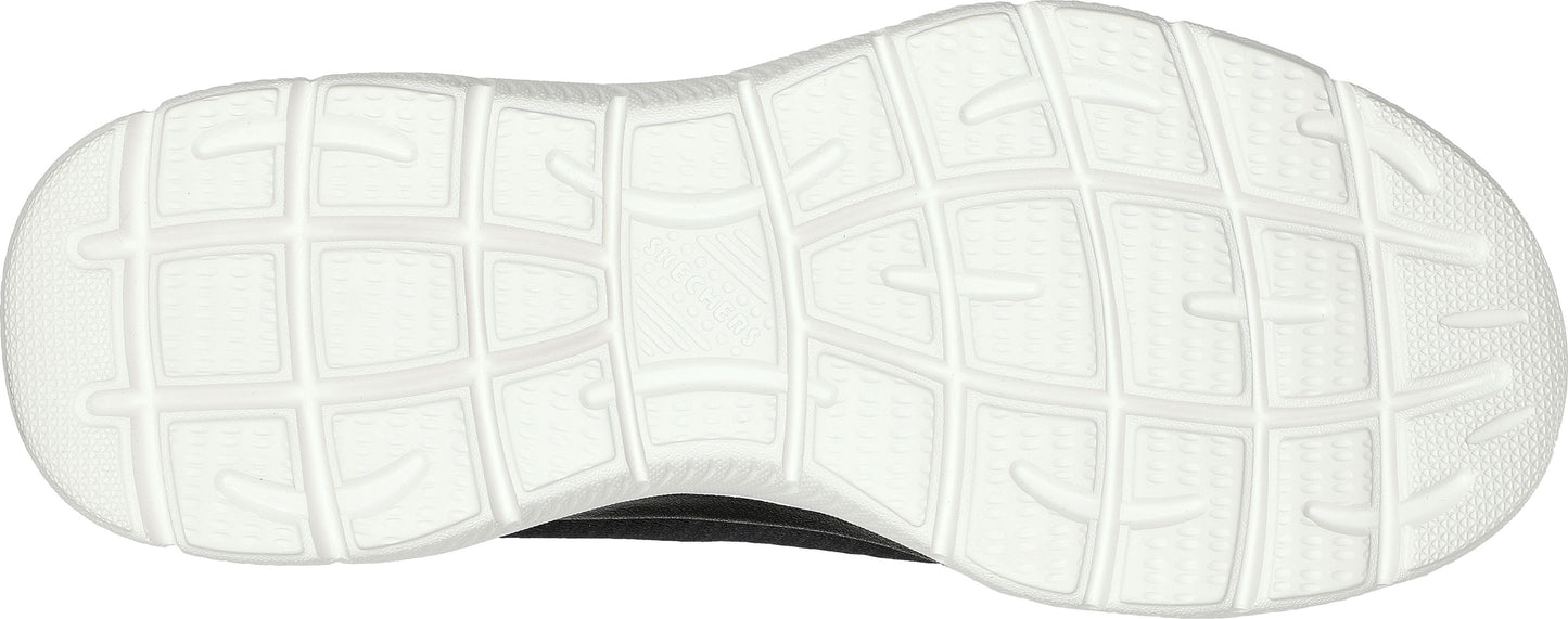 Shoe sole with a grid pattern.