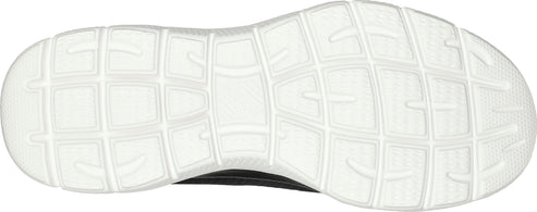 Shoe sole with a grid pattern.